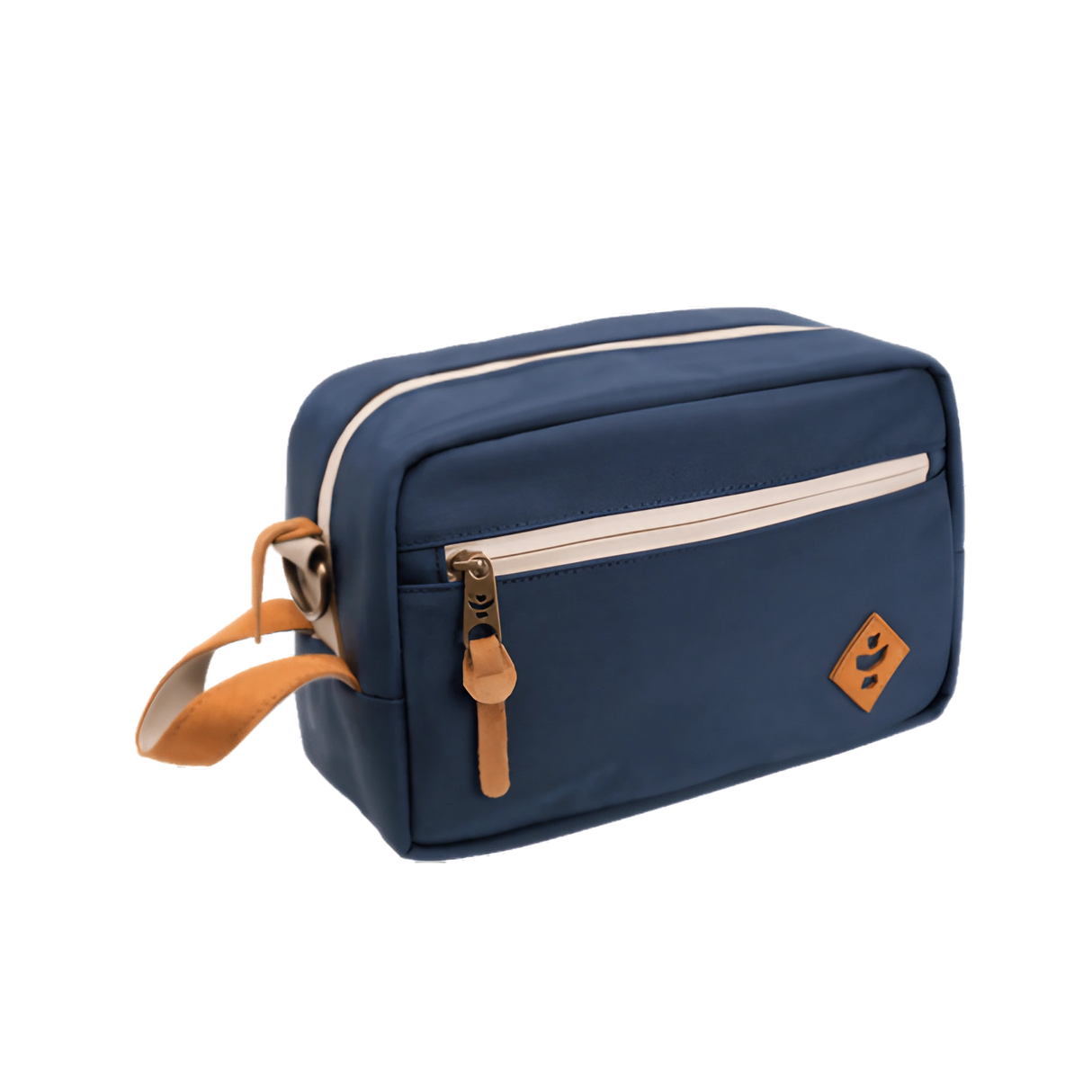 Revelry Supply Stowaway in navy blue with rubber and silicone, front view on white background