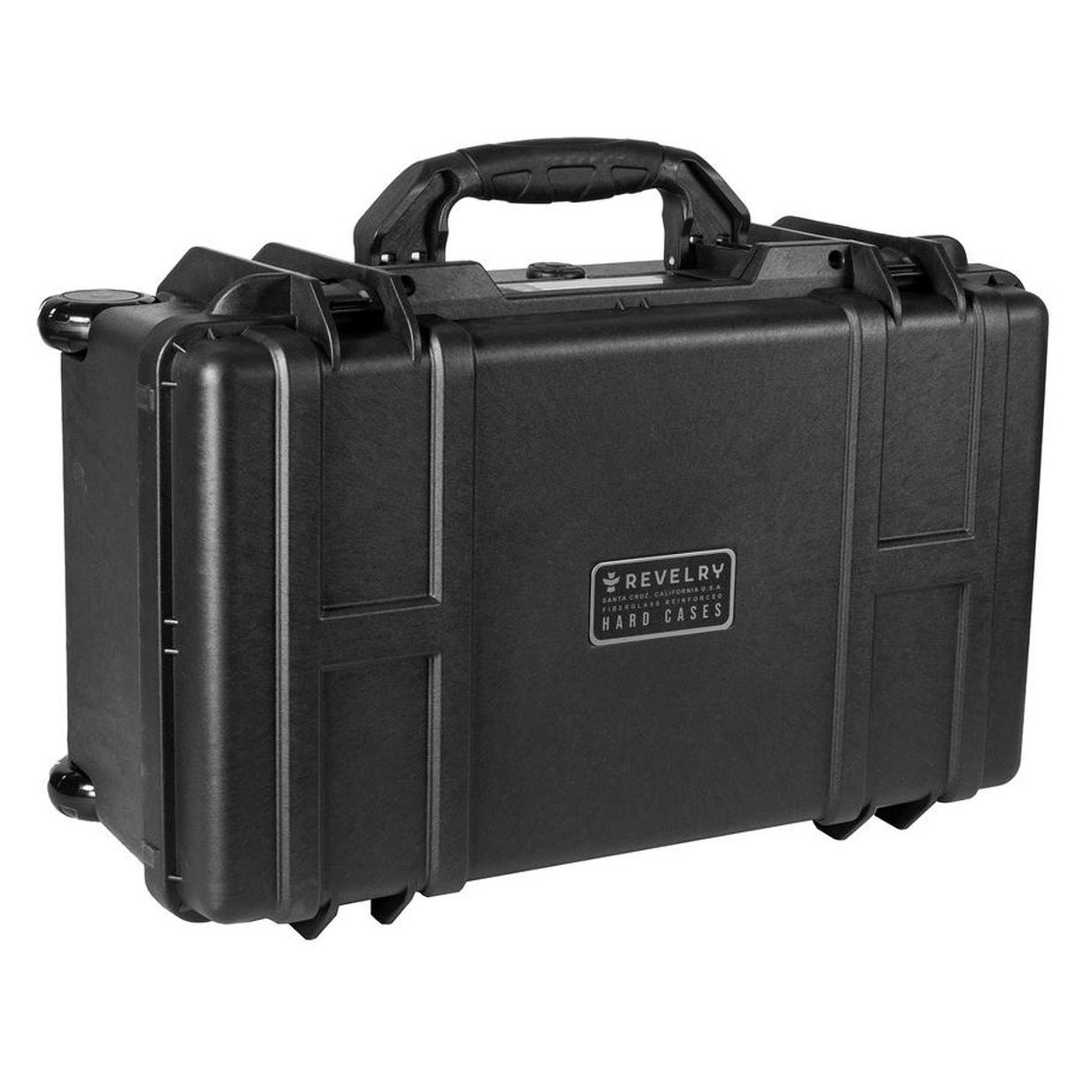 Revelry Supply - The Scout 20" Roller Hard Case in Black, Front View, Water-Resistant with Lock
