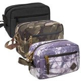 Revelry The Stowaway Smell Proof Toiletry Bags in various patterns, front view on white background
