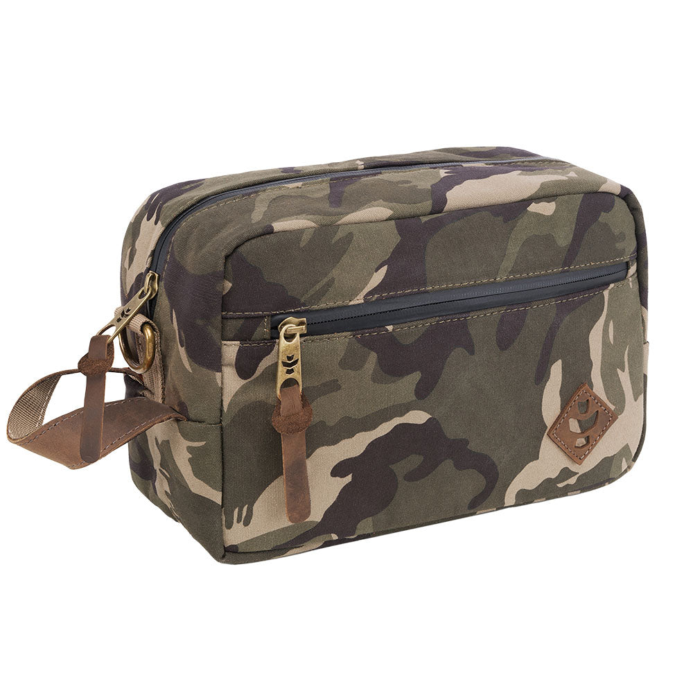 Revelry The Stowaway 11" x 6" Smell Proof Toiletry Bag in Camouflage with Side Handle