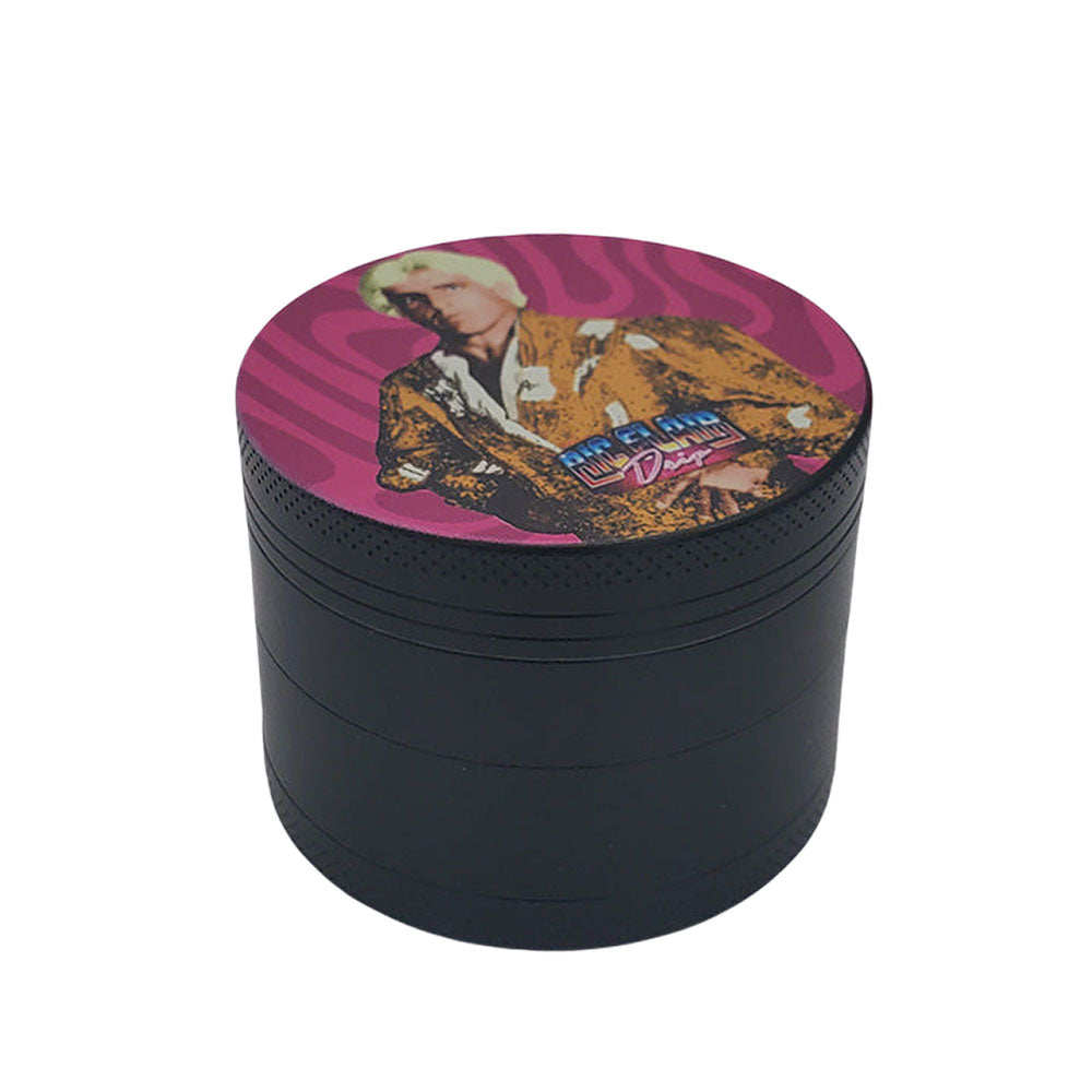 Ric Flair Drip Black Aluminium Grinder - 4pc, 2.25" Diameter, Front View