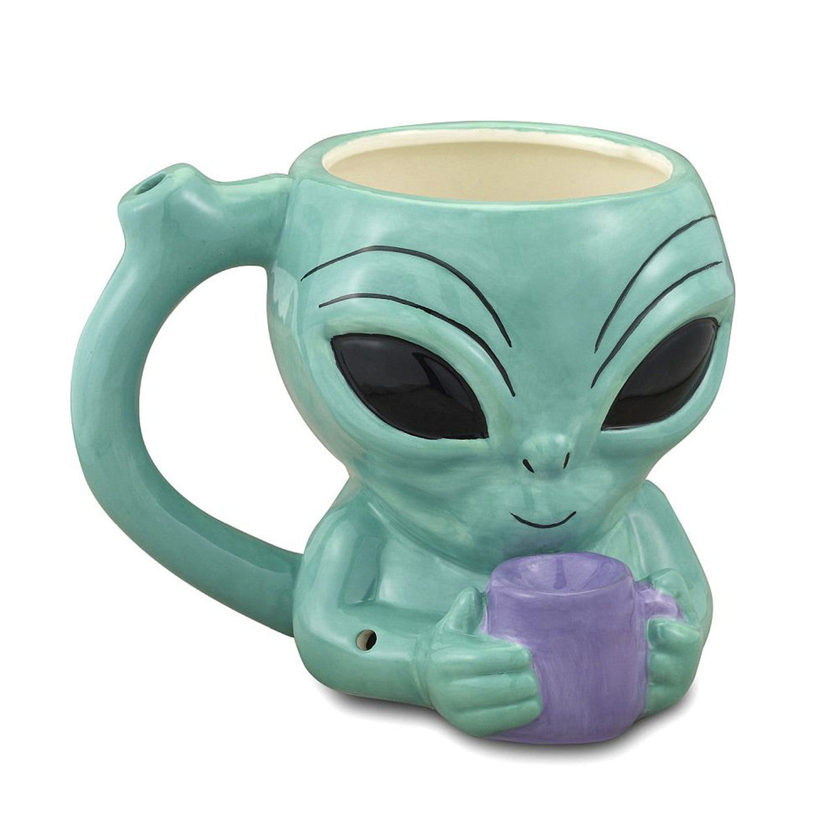 Fashion Craft Roast & Toast Ceramic Mug with Alien Design, Front View - Novelty Kitchen Gift