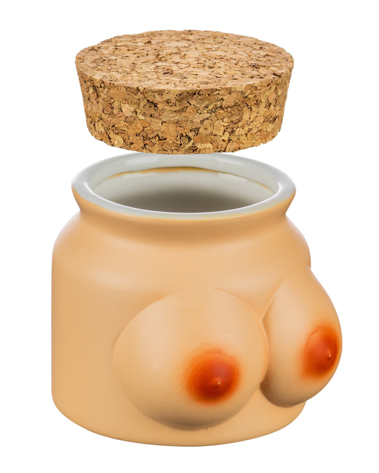 Roast & Toast Ceramic "Treasure Chest" Stash Jar with Cork Lid - Novelty Design