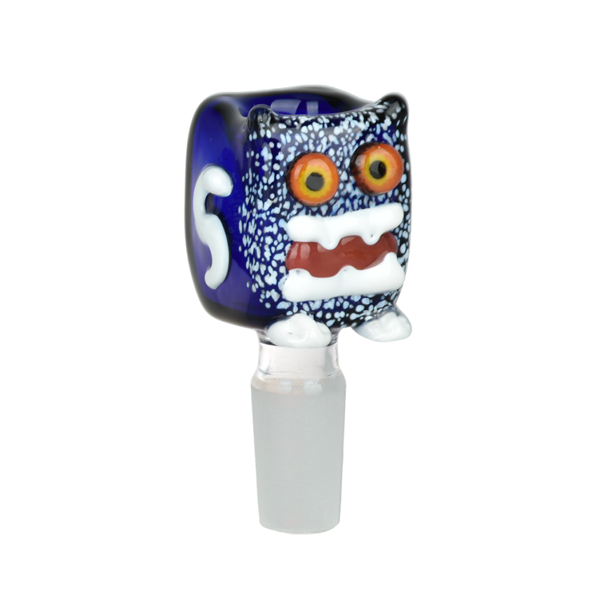 Robot Head Glass Herb Slide | 14mm M | Assorted Colors | 5ct Bundle