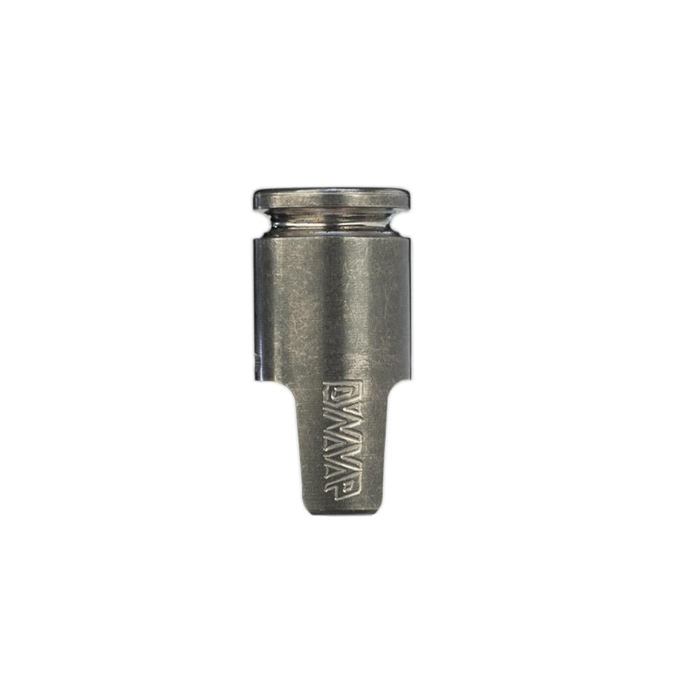 Close up macro shot of the DynaVap HyperDyn titanium Hyper Cap that clicks when it reaches vaporization temperature.