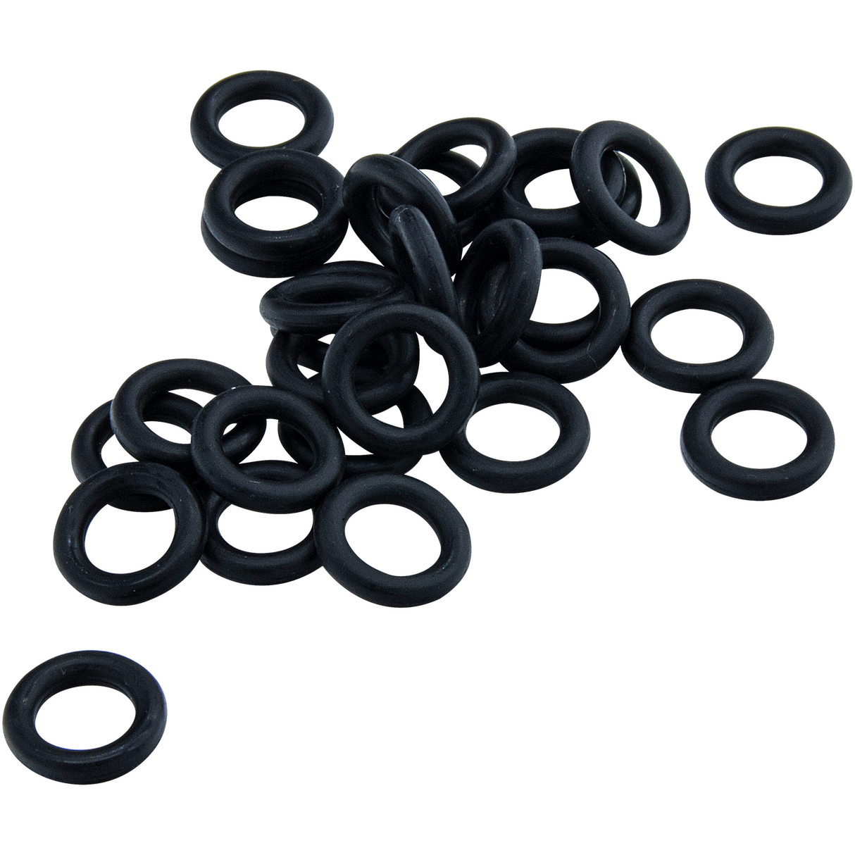 LA Pipes Rubber O-Rings for Pull-Stem Slides, 3 pack, displayed on a seamless black background