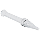 Rupert's Drop Quartz Dab Straw - Portable 5" Hand Pipe for Concentrates, Side View