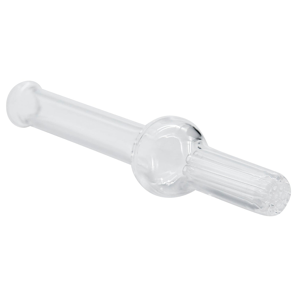 Rupert's Drop Solid Quartz Plasma Vapor Straw, 4.5" Length, 7/16" Diameter, Clear View