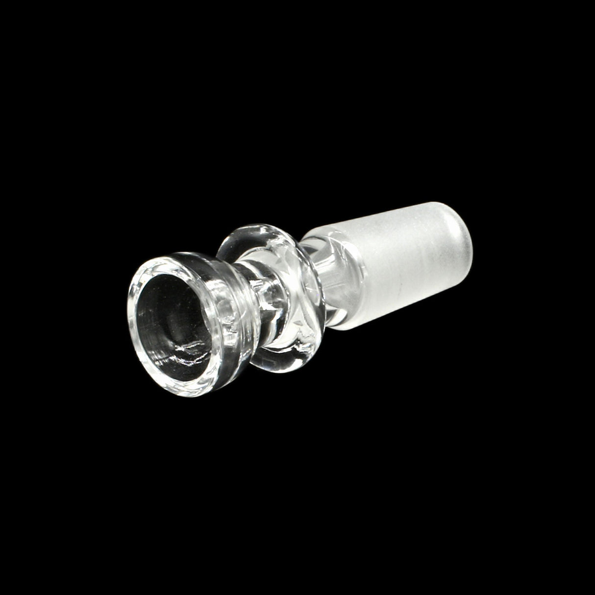 Rupert's Drop borosilicate glass snapper bong bowl with frosted joint and ergonomic ring handle