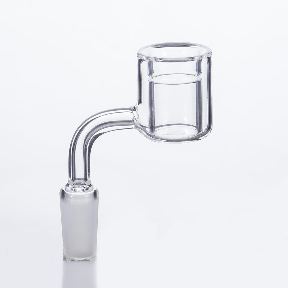 Rupert's Drop Thermal Quartz Banger for Bongs, Female Joint, Side View on White Background