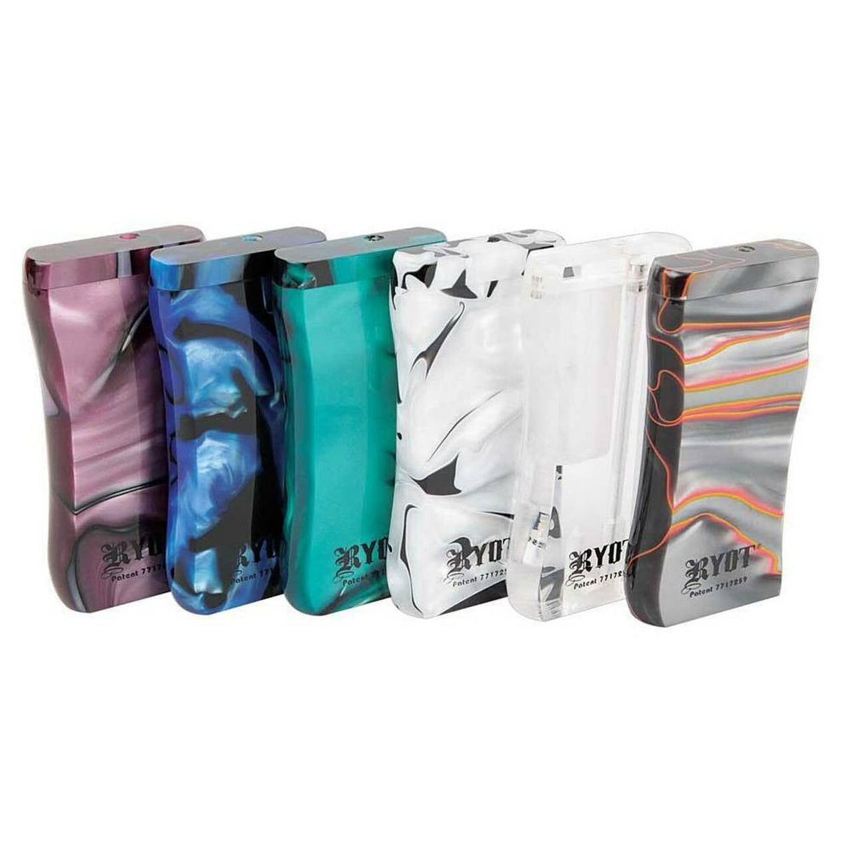 RYOT Large Acrylic Taster Boxes in assorted colors displayed side by side