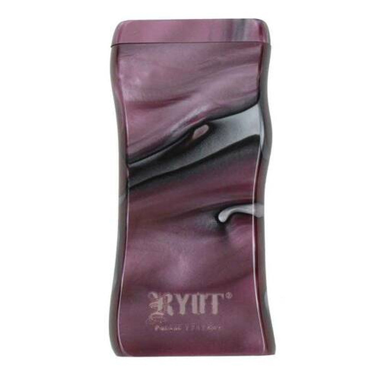 RYOT Large 3" Acrylic Taster Box in Marbled Purple with Matching Taster, Front View