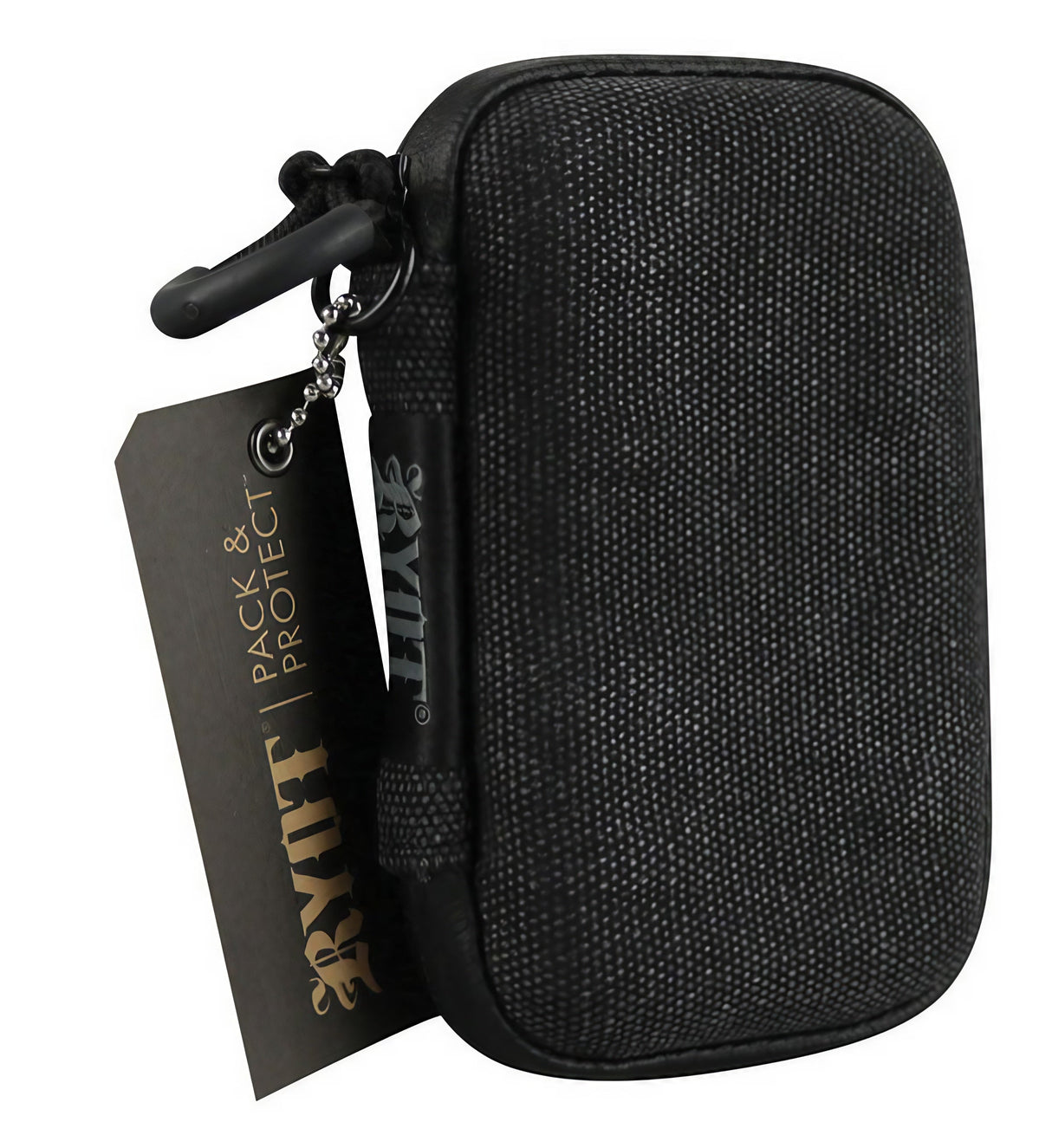 RYOT SmellSafe Hardshell Krypto-Kit in Black with Tag, Keychain, and Zipper - 6 Pack