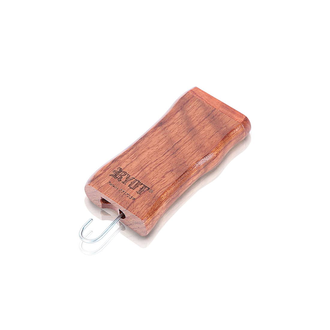 RYOT Rosewood Magnetic Taster Box, 4.25" Hand Pipe for Dry Herbs, Top View