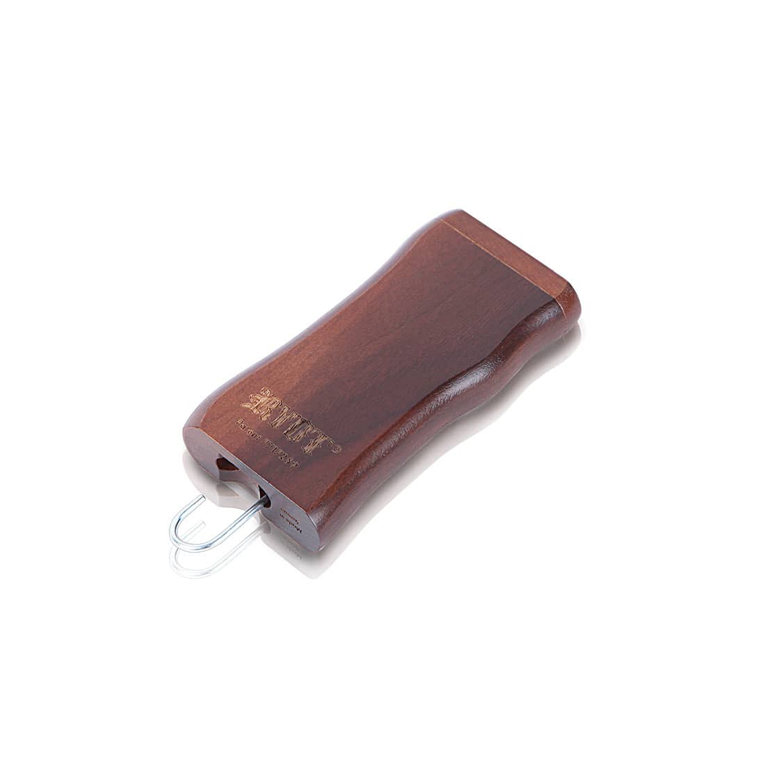 RYOT Walnut Wooden Magnetic Taster Box for Dry Herbs, 4.25" with Chillum Design - Top View