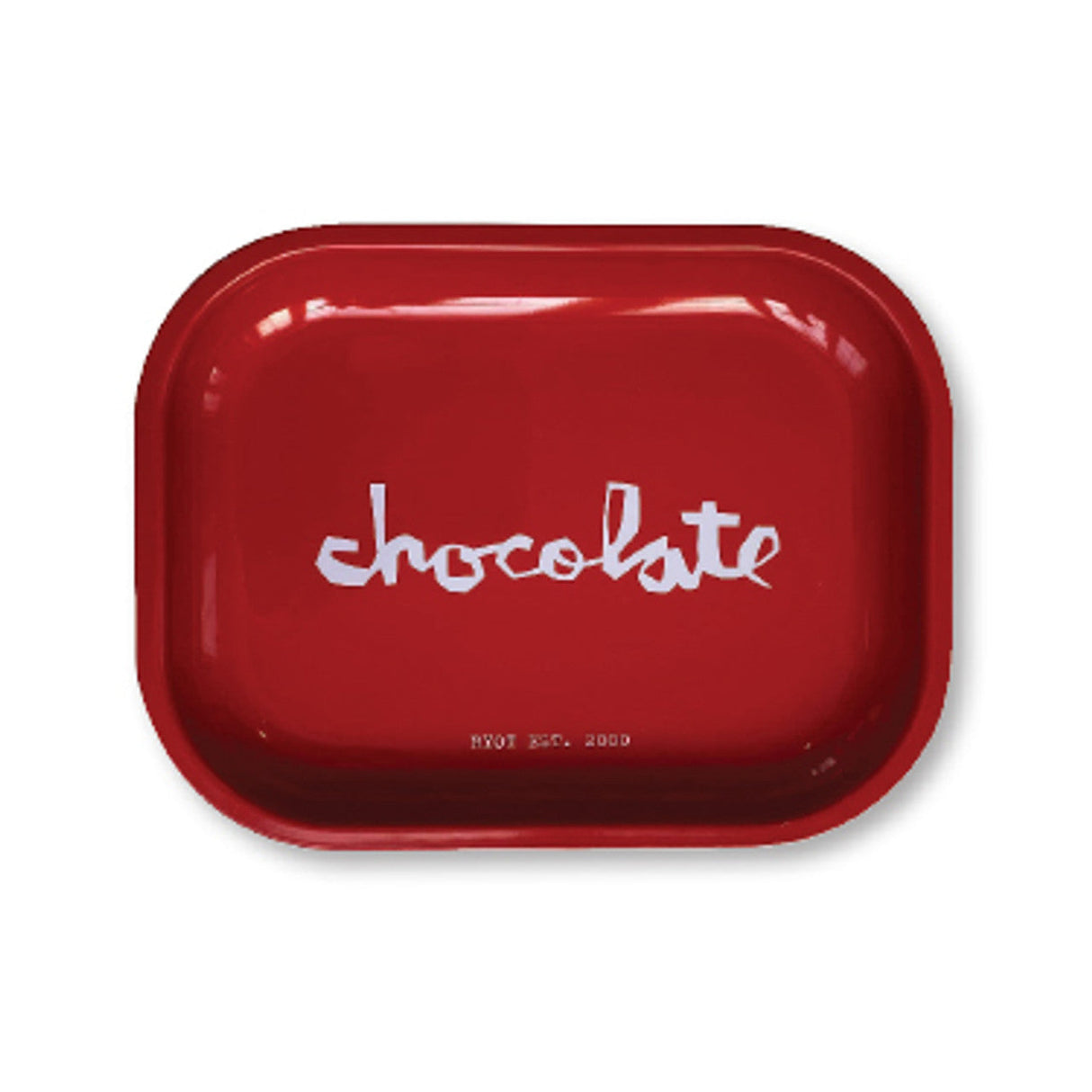 RYOT x Chocolate Tin Rolling Tray in Red - Top View