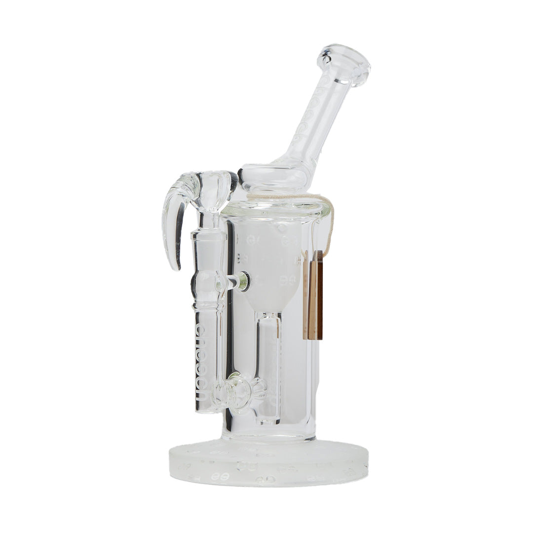 Cheech Glass 9.5" Sandblast Inner Recycler Water Pipe, Borosilicate Glass, Side View
