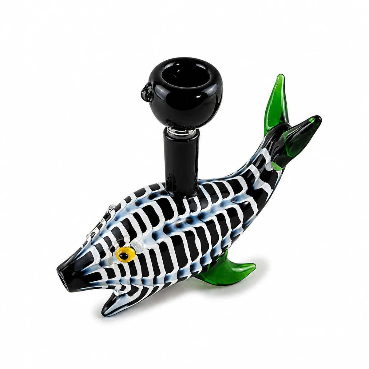 7" Fish Art Glass Hand Pipe