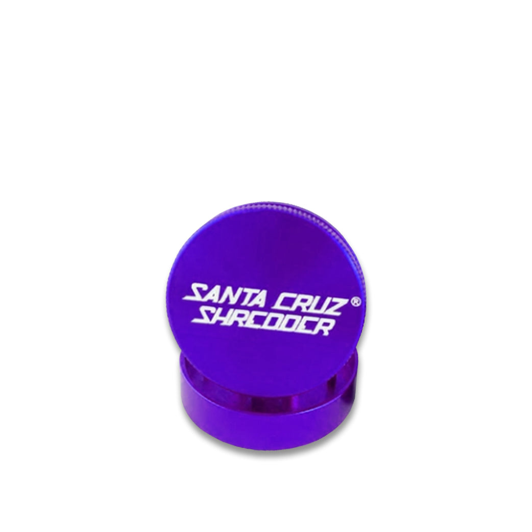 Santa Cruz Shredder Small 2pc Grinder in Purple - Compact Aluminum Herb Grinder
