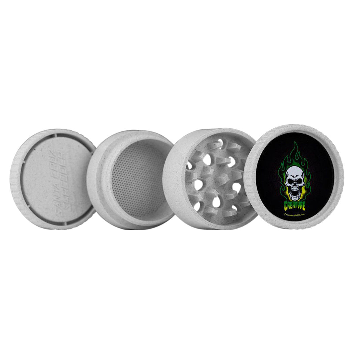Santa Cruz Shredder Hemp Grinder 4-Piece with Creature Design - Eco-Friendly