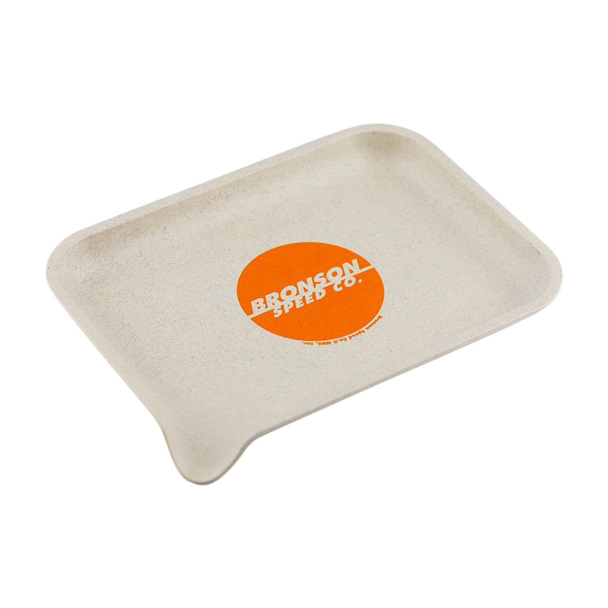 Santa Cruz Shredder Hemp Rolling Tray in Bronson design, compact 7.75" x 5.75" size, perfect for dry herbs
