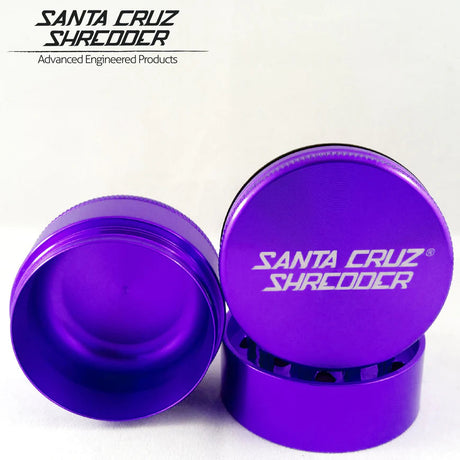 Santa Cruz Shredder Medium 3-Piece Grinder in Purple, Portable Design, USA Made