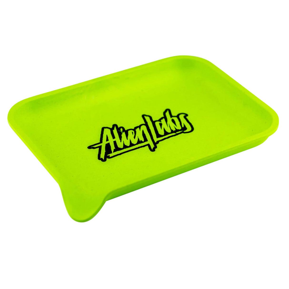Santa Cruz Shredder X Alien Labs small green hemp rolling tray with logo, top view