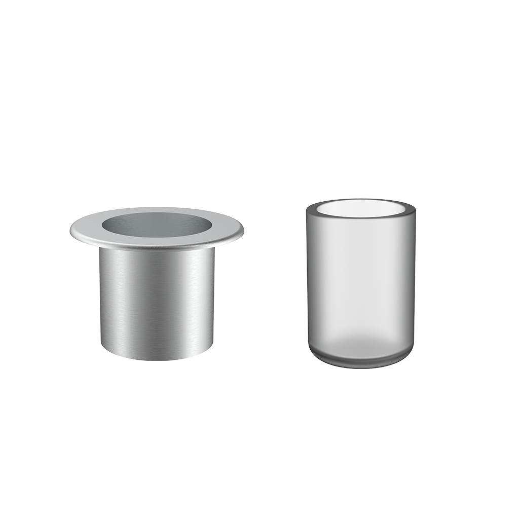 Dr. Dabber Switch™ Enhanced Sapphire Induction Cup set for vaporizers, front view on white background