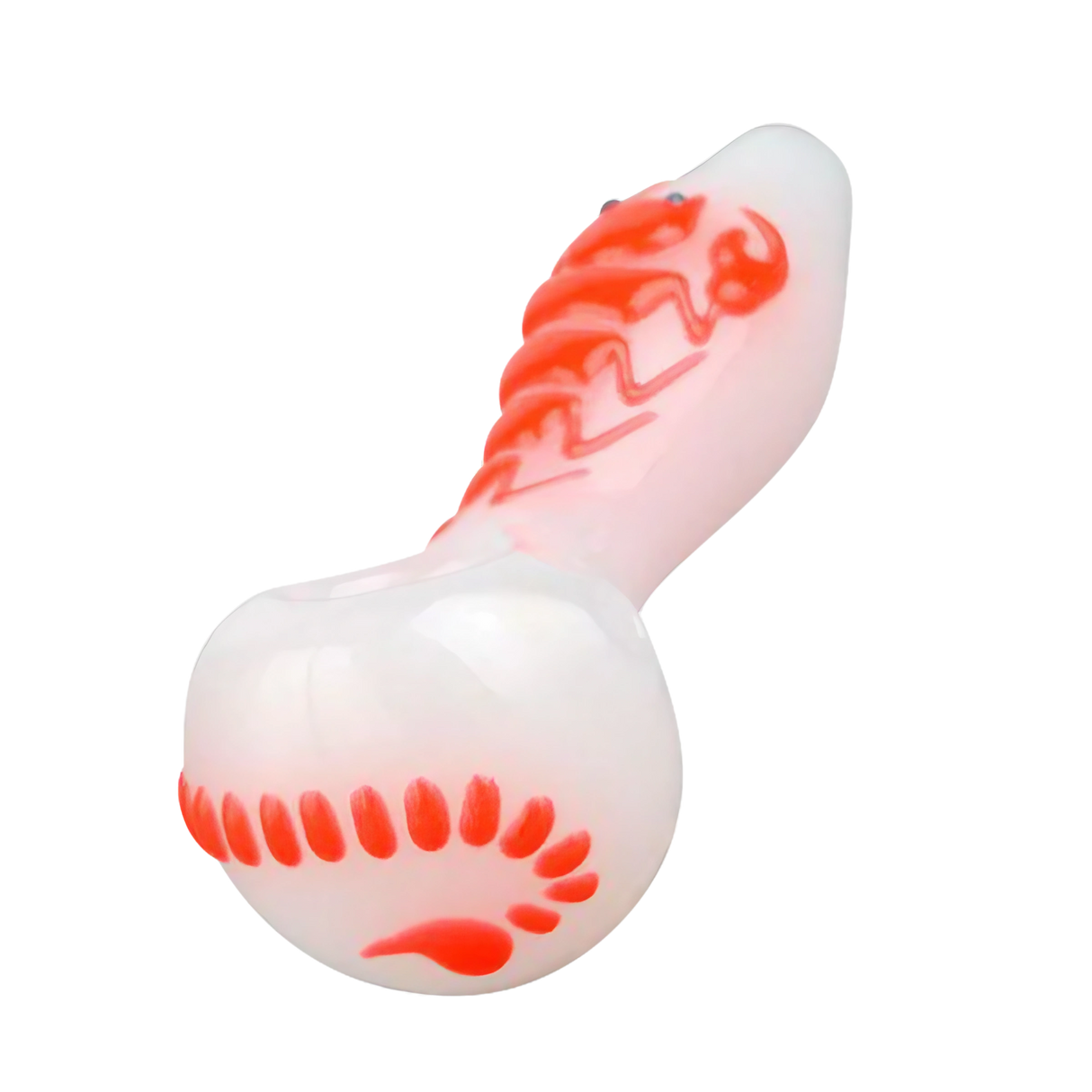 Scorpion Glow in the Dark Spoon Pipe, 4.25" Heavy Wall Borosilicate Glass