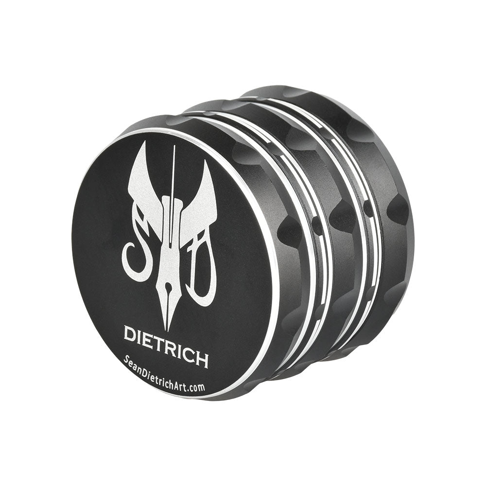 Sean Dietrich Honey Girl Grinder, 4pc, black metal with unique artwork, compact and portable design