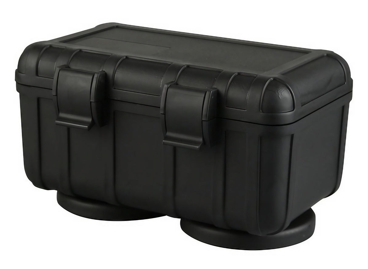 Secret Safe XL Black Storage Box, Portable and Closable, Front View on White Background