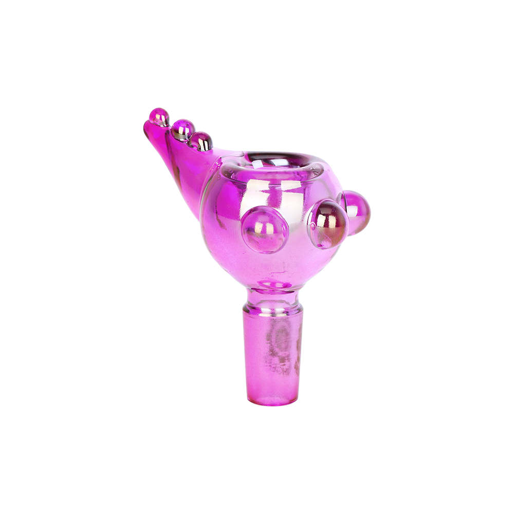 Chromatic dry herb slide from SeshGear with a frosted 14mm male joint, sold as a 9 count display