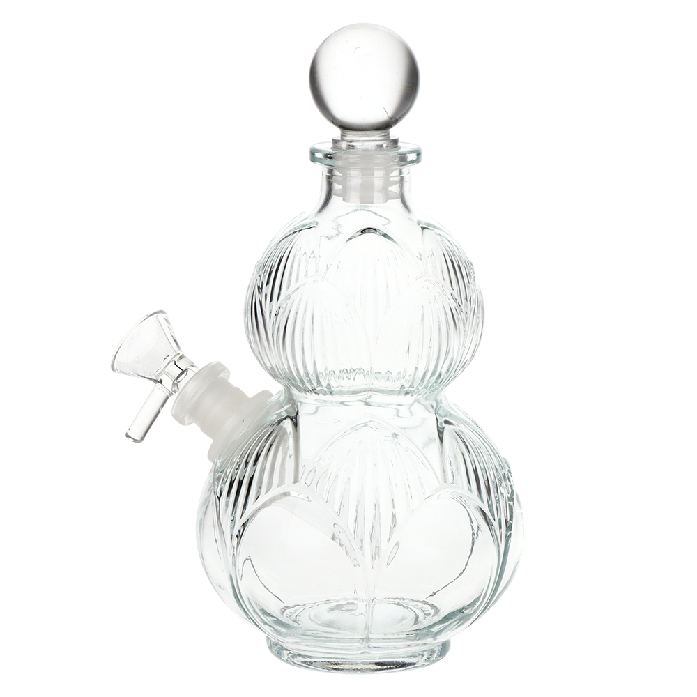 SeshGear Clear Vintage Gourd Glass Water Pipe | 8" | 14mm F
