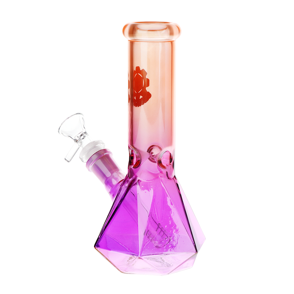 SeshGear Diamond Base Beaker Ombre Glass Water Pipe | 7.75" | 14mm F
