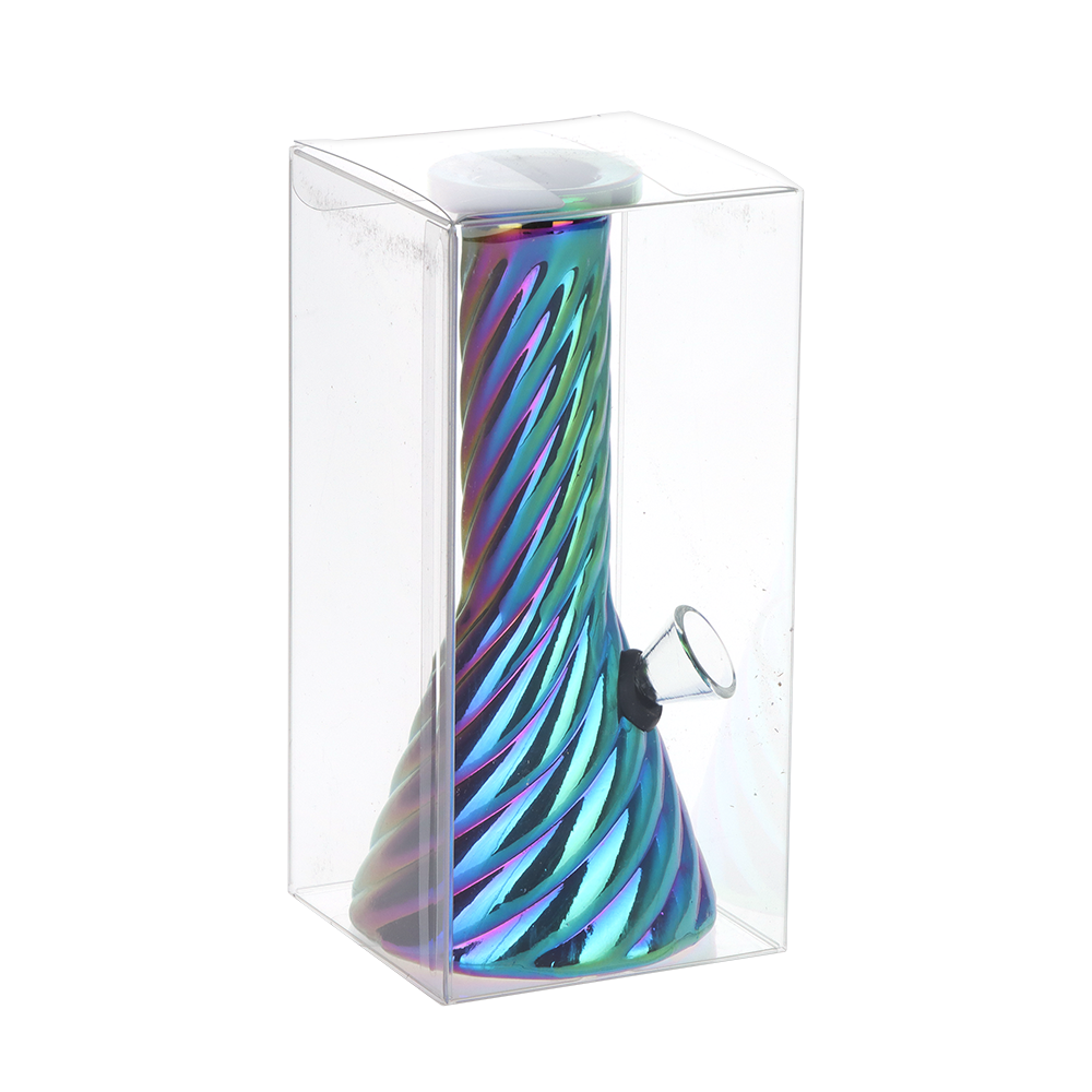 SeshGear Glass Mini Water Pipe | 6" | Grommet | Assorted Styles | 6ct Display