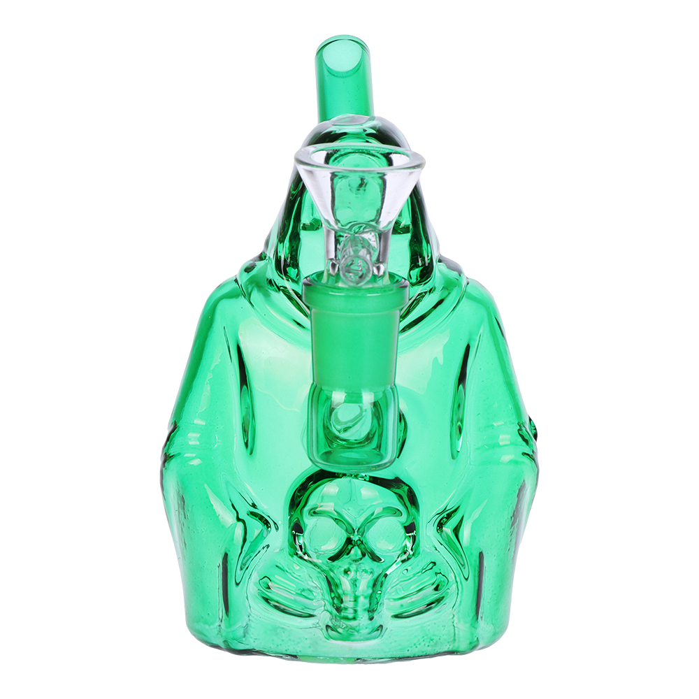 SeshGear Nocturnal Nightmare Glass Water Pipe | 4.5" | 14mm F | Assorted Colors | 4ct Bundle