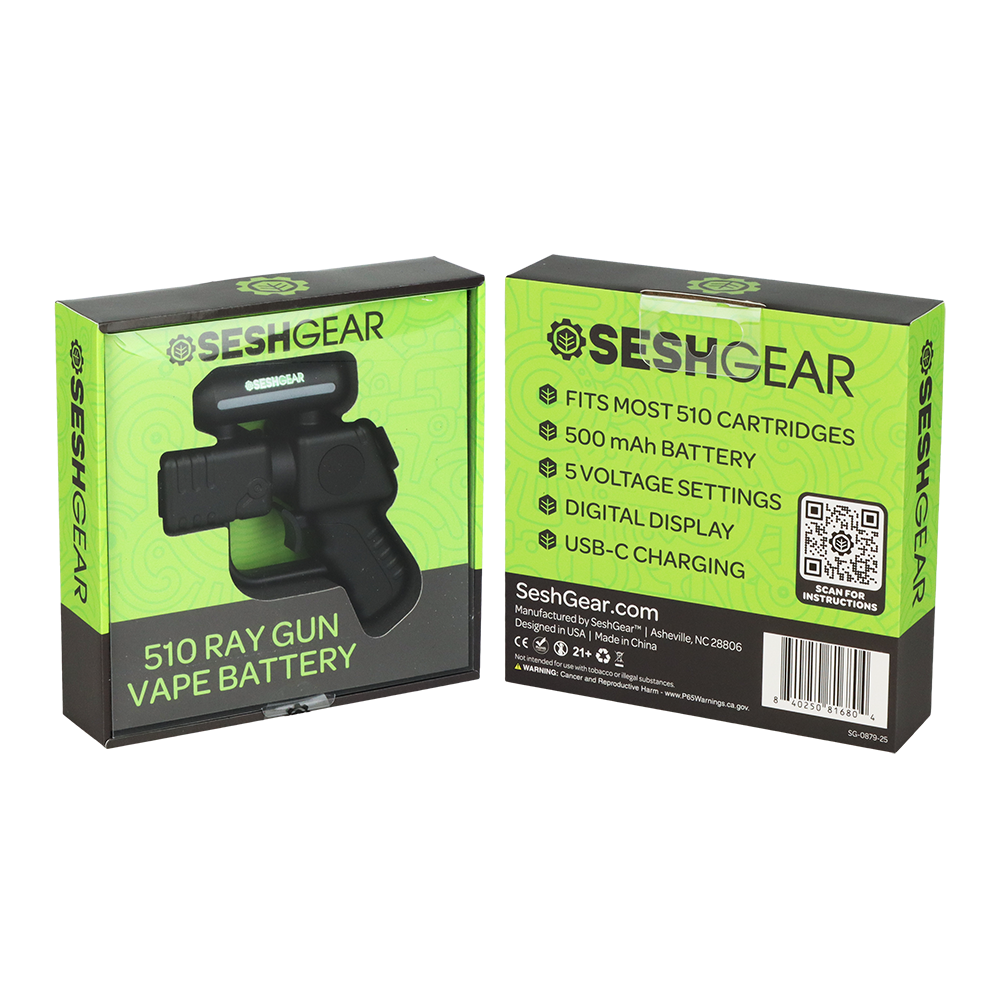 Seshgear Ray Gun 510 Variable Voltage Vape Battery | 500mah