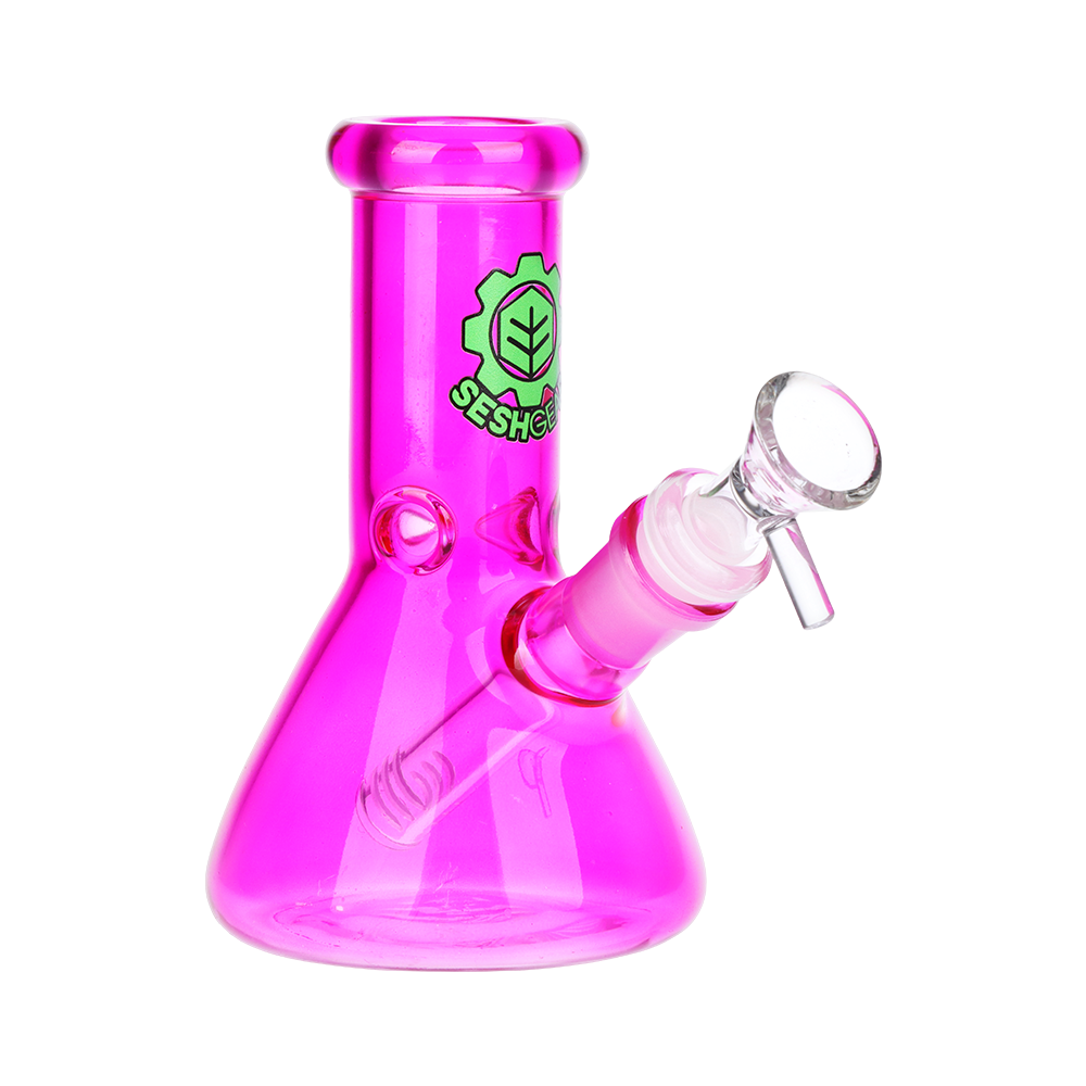 SeshGear Shorty Beaker Color Glass Water Pipe | 5.75" | 14mm F