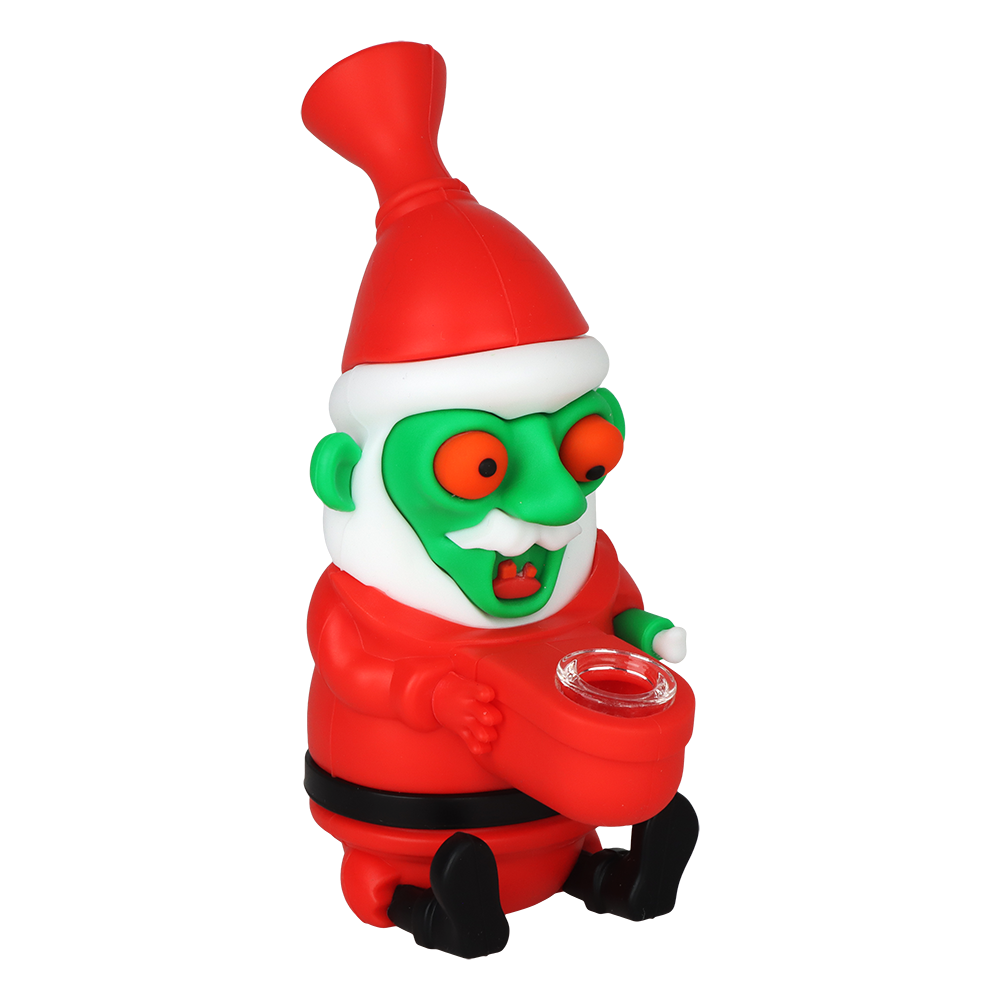 Novelty silicone water pipe from SeshGear with a logo hang tag, 5.75 inches tall, sold as a 3-pack