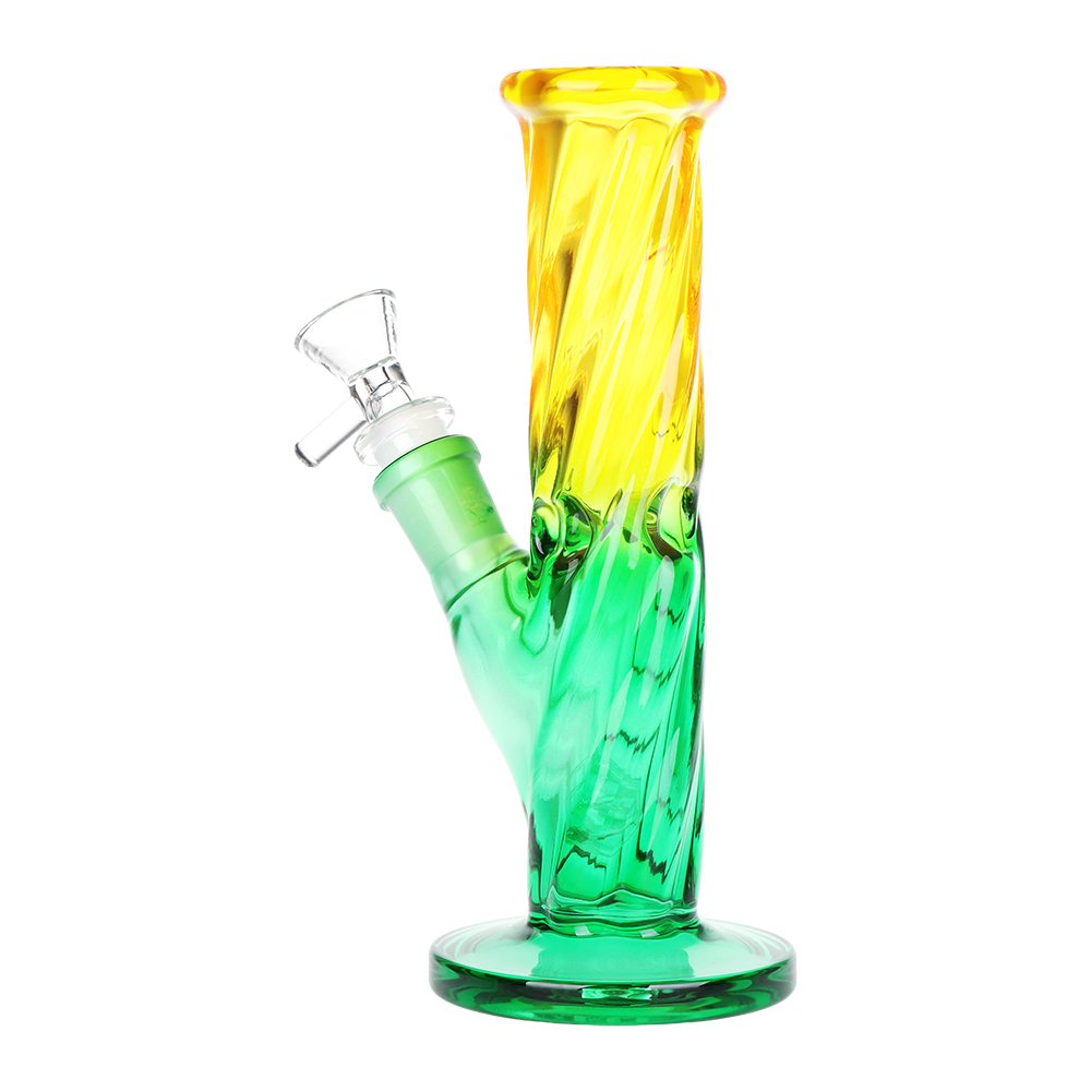 SeshGear Twist Ombre Straight Tube Glass Water Pipe | 7.75" | 14mm F