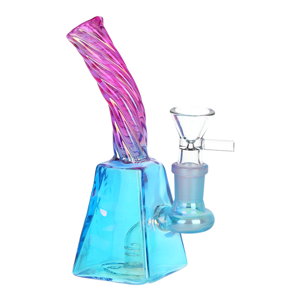 Twisted Up electroplated bong bundle from SeshGear with hang tags, a compact set of colorful pipes