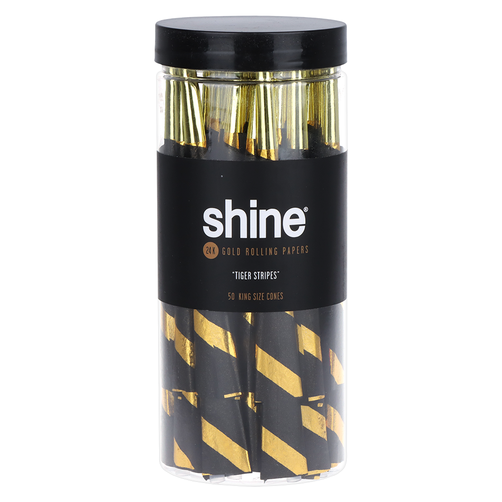 Shine 24K Gold Pre-Rolled Cones | King Size | 50pc Jar