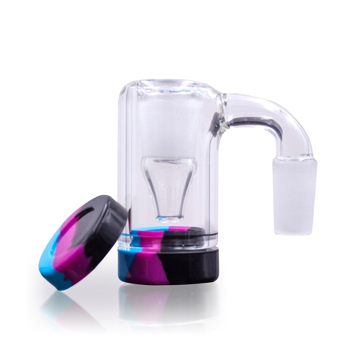 The Stash Shack Silicone Container Reclaim Catcher, 90Β° 14mm Male to Female, Front View