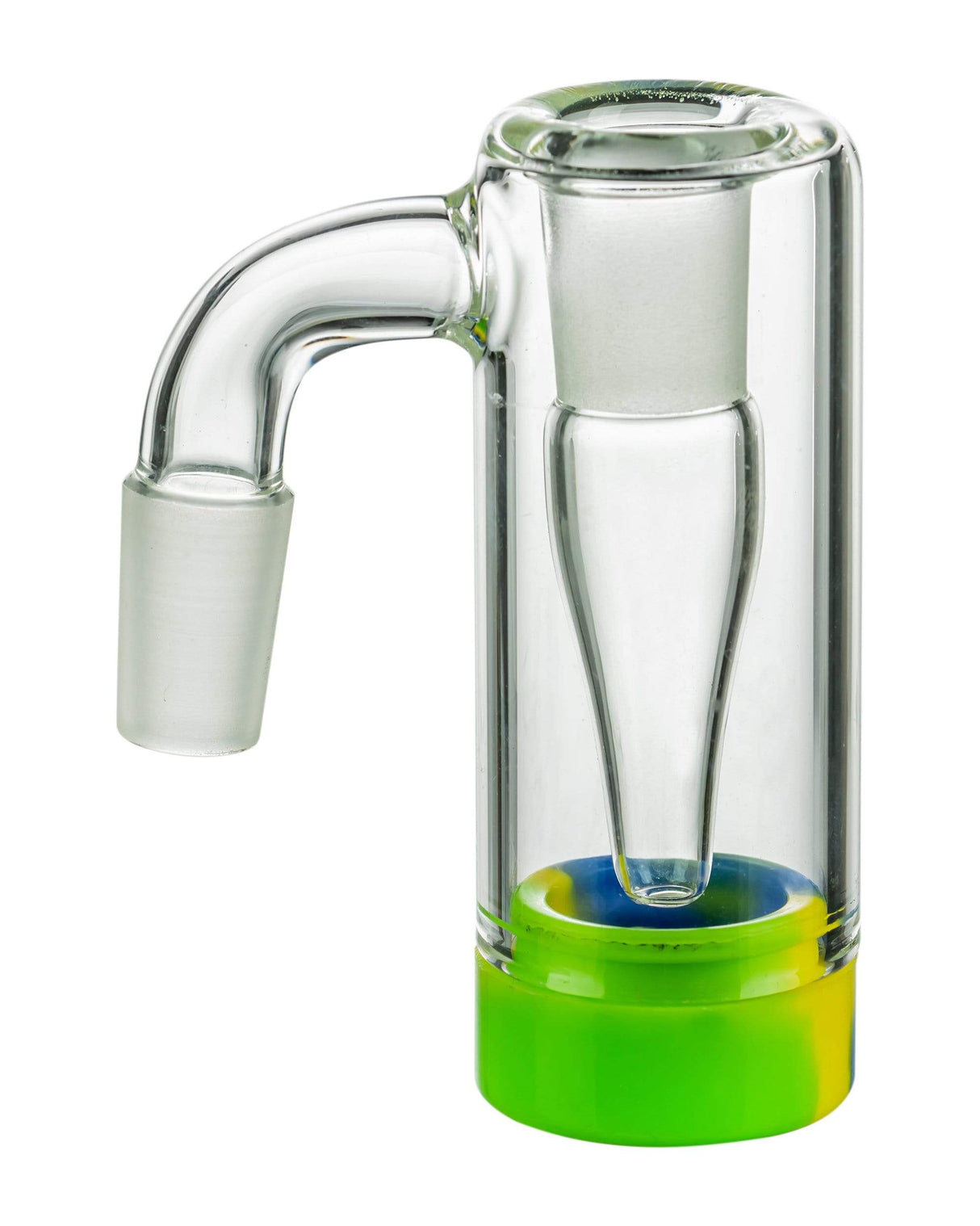 14mm Male 90 Degree Silicone Jar Reclaimer for Dab Rigs by Valiant Distribution, side view