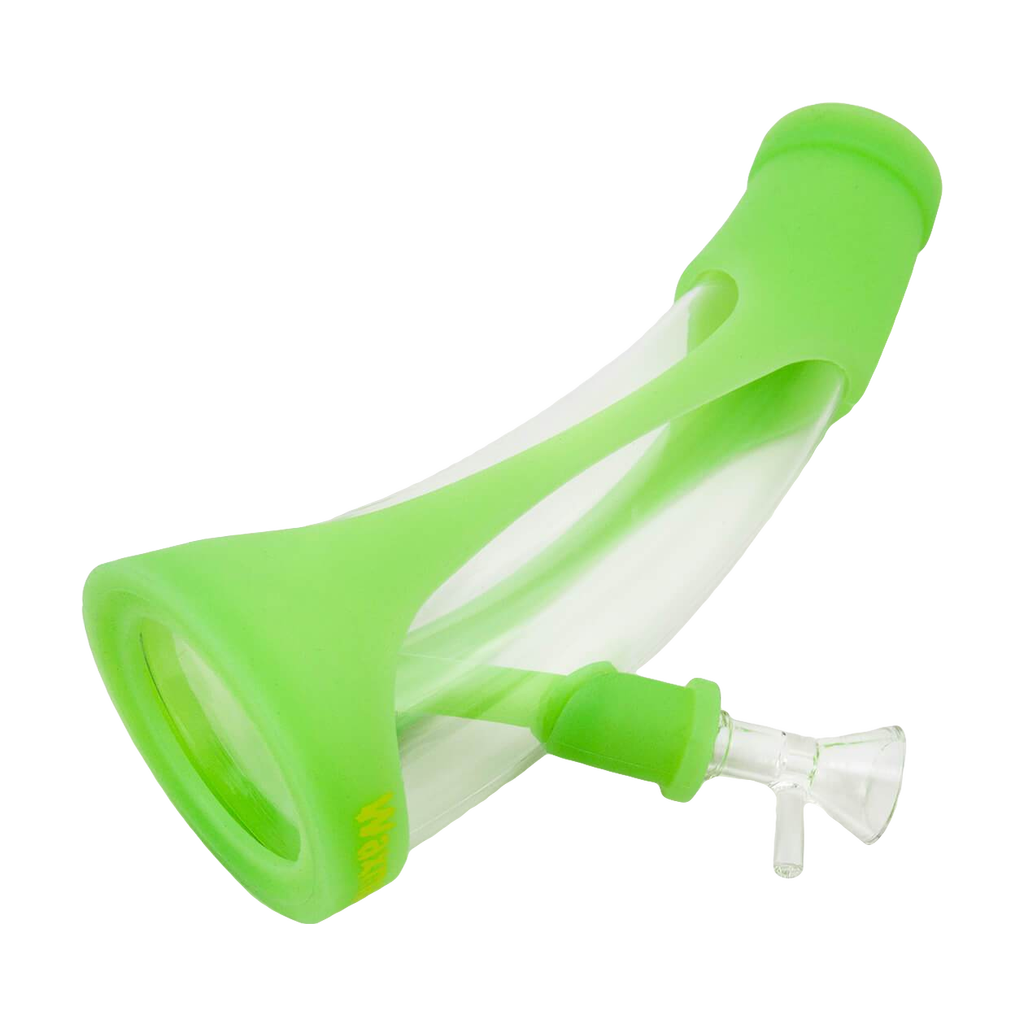 8.6" Pilot Diary Glow In The Dark Silicone Bong - Angled Side View