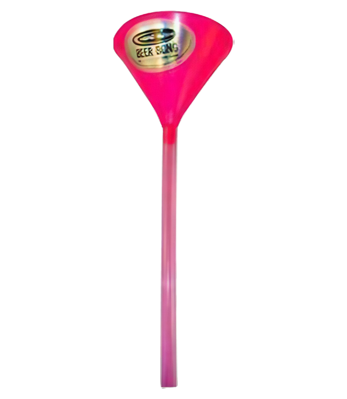 Pink 2-ft Single-Hose Head Rush Beer Bong Funnel, food-grade material, front view
