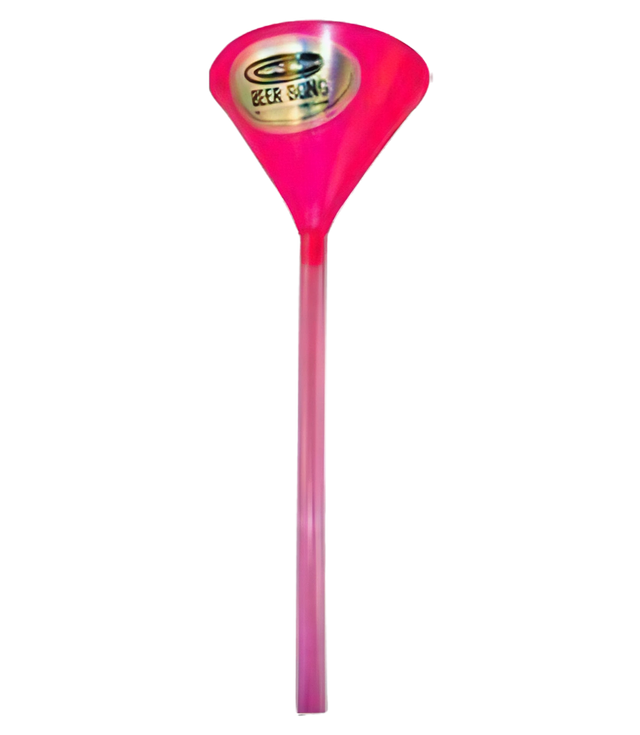Pink 2-ft Single-Hose Head Rush Beer Bong Funnel, food-grade material, front view