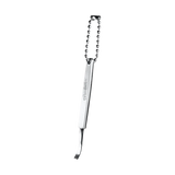 Skilletools Classic MINI Dab Tool in silver with keychain, 3" size for dab rigs - side view