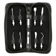 Skilletools Travel Kit with black dab handle and various steel tips displayed in a portable case