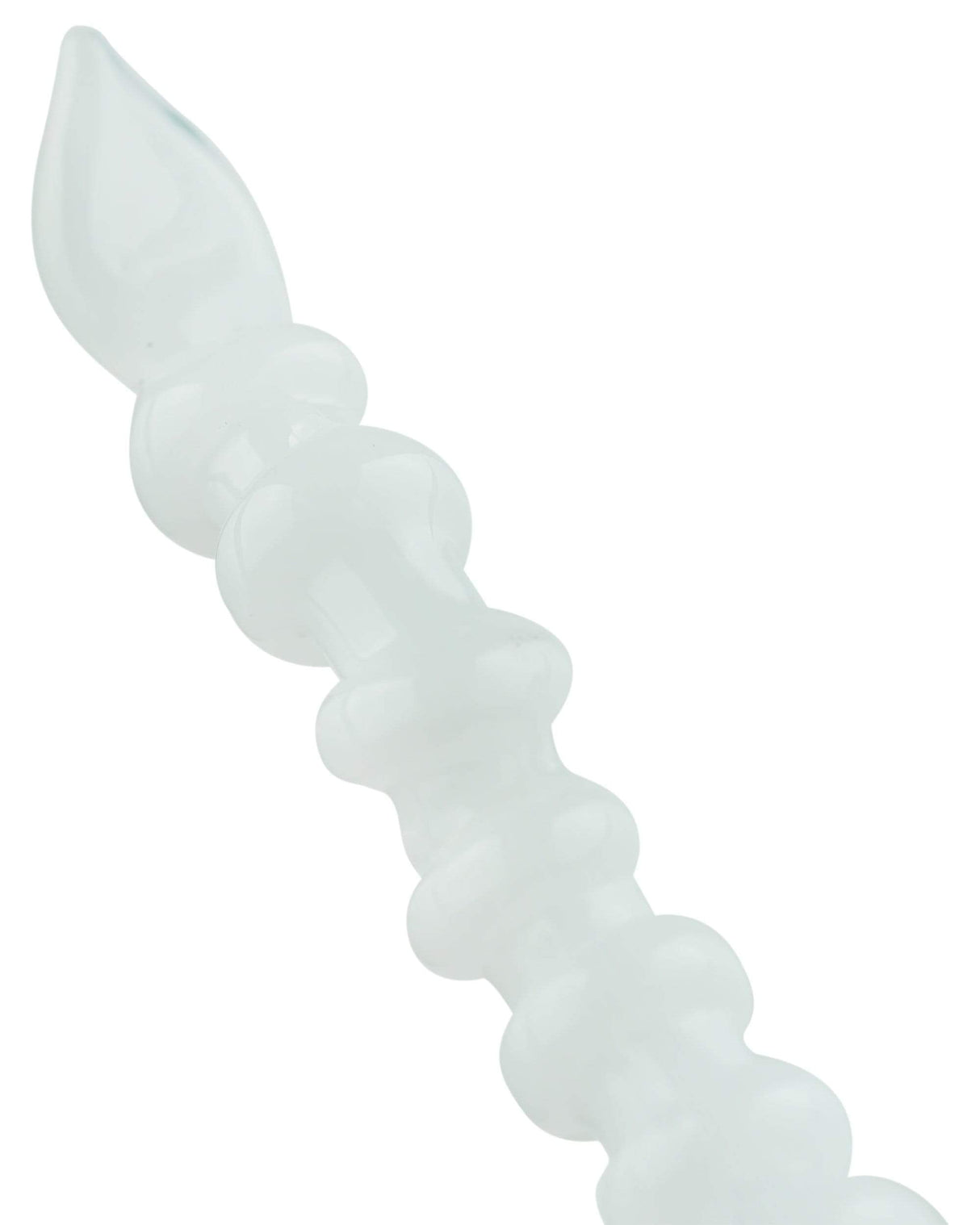 Valiant Distribution Skull Spine Dabber in clear glass, 4.5" novelty dab tool side view